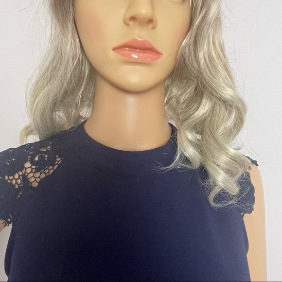 Speechless Mini Dress NWT Lace Cap Sleeves Blue XXS - Picture 2 of 16